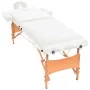 Folding massage bed 2 zones 10 cm thickness white by vidaXL, massage tables - Ref: Foro24-110150, Price: 191,07 €, Discount: %
