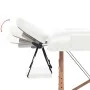 Folding massage bed 2 zones 10 cm thickness white by vidaXL, massage tables - Ref: Foro24-110150, Price: 191,07 €, Discount: %