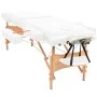Folding massage bed 2 zones 10 cm thickness white by vidaXL, massage tables - Ref: Foro24-110150, Price: 191,07 €, Discount: %
