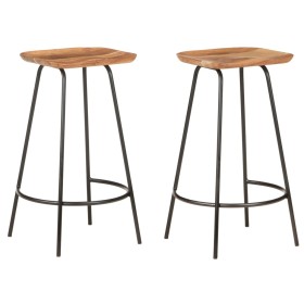 Küchenhocker 2 Einheiten massives Akazienholz von , Küchenhocker - Ref: Foro24-320651, Preis: 173,44 €, Rabatt: %