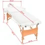 Folding massage bed 2 zones 10 cm thickness white by vidaXL, massage tables - Ref: Foro24-110150, Price: 191,07 €, Discount: %