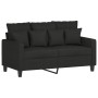 Sofagarnitur mit 2 Stück Kissen aus schwarzem Stoff von , Sofas - Ref: Foro24-3201652, Preis: 381,71 €, Rabatt: %