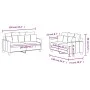 Sofagarnitur mit 2 Stück Kissen aus schwarzem Stoff von , Sofas - Ref: Foro24-3201652, Preis: 370,10 €, Rabatt: %