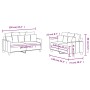 Sofagarnitur mit 2 Stück Kissen aus schwarzem Stoff von , Sofas - Ref: Foro24-3201652, Preis: 381,71 €, Rabatt: %