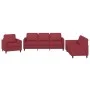 Red synthetic leather 3-piece sofa set with cushions by , Sofas - Ref: Foro24-3201743, Price: 583,96 €, Discount: %