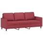 Red synthetic leather 3-piece sofa set with cushions by , Sofas - Ref: Foro24-3201743, Price: 583,96 €, Discount: %