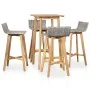 Garden dining set 5 pieces solid acacia wood by vidaXL, Garden sets - Ref: Foro24-44221, Price: 241,78 €, Discount: %