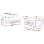 Sofa set with cushions 2 pieces cream fabric by , Sofas - Ref: Foro24-3201650, Price: 447,76 €, Discount: %