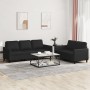 2-piece black faux leather sofa set with cushions by , Sofas - Ref: Foro24-3201760, Price: 464,33 €, Discount: %