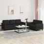 2-piece black faux leather sofa set with cushions by , Sofas - Ref: Foro24-3201760, Price: 457,27 €, Discount: %