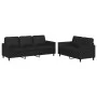 2-piece black faux leather sofa set with cushions by , Sofas - Ref: Foro24-3201760, Price: 457,27 €, Discount: %