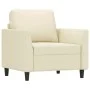 Cream synthetic leather 3-piece sofa set with cushions by , Sofas - Ref: Foro24-3201741, Price: 535,01 €, Discount: %