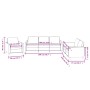 Dreiteilige Sofagarnitur aus cremefarbenem Kunstleder mit Kissen von , Sofas - Ref: Foro24-3201741, Preis: 542,09 €, Rabatt: %