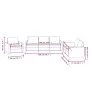 Dreiteilige Sofagarnitur aus cremefarbenem Kunstleder mit Kissen von , Sofas - Ref: Foro24-3201741, Preis: 534,97 €, Rabatt: %