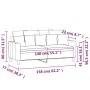 Light gray fabric 2-seater sofa, 140 cm by , Sofas - Ref: Foro24-359267, Price: 211,34 €, Discount: %