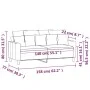 Light gray fabric 2-seater sofa, 140 cm by , Sofas - Ref: Foro24-359267, Price: 208,13 €, Discount: %