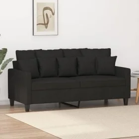 Black fabric 2-seater sofa, 140 cm by , Sofas - Ref: Foro24-359271, Price: 188,66 €, Discount: %
