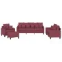 Sofa set with cushions 4 pieces red fabric by , Sofas - Ref: Foro24-3201646, Price: 597,47 €, Discount: %