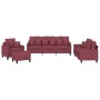 Sofagarnitur mit Kissen 4-teilig aus rotem Stoff von , Sofas - Ref: Foro24-3201646, Preis: 627,20 €, Rabatt: %