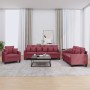 Sofa set with cushions 3 pieces red fabric by , Sofas - Ref: Foro24-3201638, Price: 582,30 €, Discount: %
