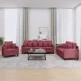 Sofa set with cushions 3 pieces red fabric by , Sofas - Ref: Foro24-3201638, Price: 554,47 €, Discount: %