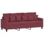 Sofa set with cushions 3 pieces red fabric by , Sofas - Ref: Foro24-3201638, Price: 554,47 €, Discount: %