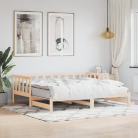 Sofá cama nido madera maciza de pino 80x200 cm