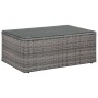 Set de muebles de jardín 4 piezas y cojines ratán PE gris de vidaXL, Conjuntos de jardín - Ref: Foro24-43956, Precio: 395,07 €