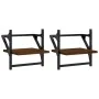 Wall shelves with 2 oak brown bars 30x25x30 cm by , Shelves and shelves - Ref: Foro24-836237, Price: 16,40 €, Discount: %