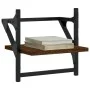 Estantes de pared con barras 2 uds marrón roble 30x25x30 cm de , Estantes y estanterías - Ref: Foro24-836237, Precio: 16,40 €...