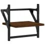Wall shelves with 2 oak brown bars 30x25x30 cm by , Shelves and shelves - Ref: Foro24-836237, Price: 16,40 €, Discount: %