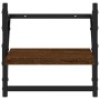 Wandregale mit Stangen 2 Stück braune Eiche 30x25x30 cm von , Regale und Regale - Ref: Foro24-836237, Preis: 16,40 €, Rabatt: %