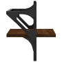 Wall shelves with 2 oak brown bars 30x25x30 cm by , Shelves and shelves - Ref: Foro24-836237, Price: 16,40 €, Discount: %