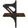Wall shelves with 2 oak brown bars 30x25x30 cm by , Shelves and shelves - Ref: Foro24-836237, Price: 16,40 €, Discount: %