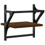 Wall shelves with 2 oak brown bars 30x25x30 cm by , Shelves and shelves - Ref: Foro24-836237, Price: 16,40 €, Discount: %