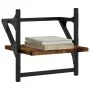 Estantes de pared con barras 2 uds roble ahumado 30x25x30 cm by , Shelves and shelves - Ref: Foro24-836235, Price: 19,23 €, D...