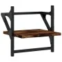 Estantes de pared con barras 2 uds roble ahumado 30x25x30 cm by , Shelves and shelves - Ref: Foro24-836235, Price: 19,23 €, D...