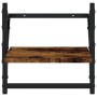 Estantes de pared con barras 2 uds roble ahumado 30x25x30 cm by , Shelves and shelves - Ref: Foro24-836235, Price: 19,43 €, D...
