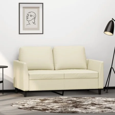 2-Sitzer-Sofa aus Kunstleder cremefarben 120 cm von , Sofas - Ref: Foro24-359329, Preis: 196,78 €, Rabatt: %