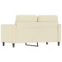 2-Sitzer-Sofa aus Kunstleder cremefarben 120 cm von , Sofas - Ref: Foro24-359329, Preis: 196,78 €, Rabatt: %