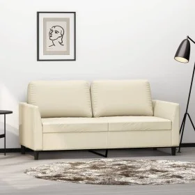 2-seater cream-colored synthetic leather sofa, 140 cm by , Sofas - Ref: Foro24-359334, Price: 183,34 €, Discount: %