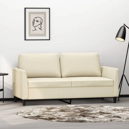 2-seater cream-colored synthetic leather sofa, 140 cm by , Sofas - Ref: Foro24-359334, Price: 183,34 €, Discount: %
