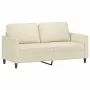 2-seater cream-colored synthetic leather sofa, 140 cm by , Sofas - Ref: Foro24-359334, Price: 183,34 €, Discount: %