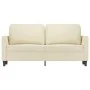 Sofá de 2 plazas de cuero sintético color crema 140 cm de , Sofás - Ref: Foro24-359334, Precio: 183,33 €, Descuento: %