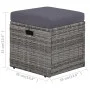 4-teiliges Gartenmöbel-Set und graue PE-Rattan-Kissen von vidaXL, Gartensets - Ref: Foro24-43956, Preis: 391,92 €, Rabatt: %