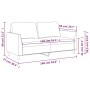 2-seater cream-colored synthetic leather sofa, 140 cm by , Sofas - Ref: Foro24-359334, Price: 185,41 €, Discount: %