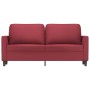 2 seater sofa in wine red synthetic leather 140 cm by , Sofas - Ref: Foro24-359336, Price: 208,12 €, Discount: %