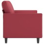 2 seater sofa in wine red synthetic leather 140 cm by , Sofas - Ref: Foro24-359336, Price: 208,12 €, Discount: %