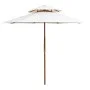 Zweistöckiger Sonnenschirm 270x270 cm cremeweißer Holzstab von vidaXL, Sonnenschirme - Ref: Foro24-42964, Preis: 99,24 €, Rab...