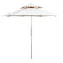 Zweistöckiger Sonnenschirm 270x270 cm cremeweißer Holzstab von vidaXL, Sonnenschirme - Ref: Foro24-42964, Preis: 101,36 €, Ra...